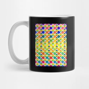 Dark and Light Rainbows (Diamond Checkered) Mug